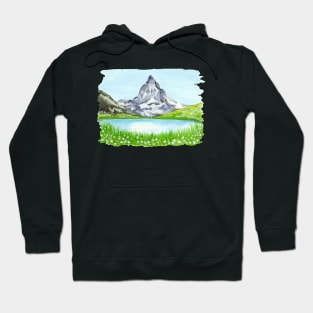 Matterhorn Watercolour Hoodie